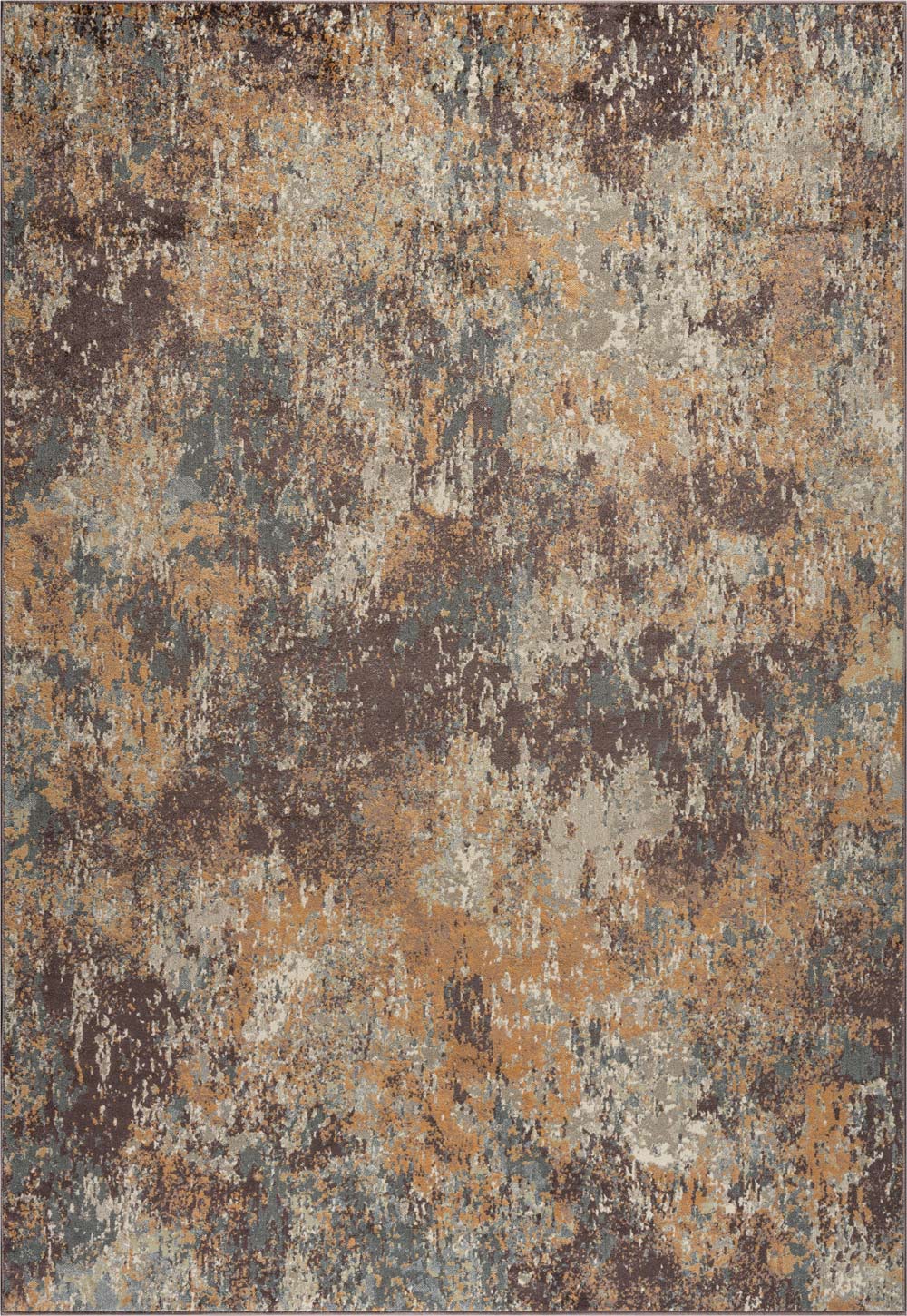 Paprika Rust Abstract Rust Rug