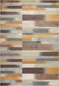 Paprika Ikat Stripe Multi Rug