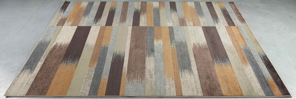 Paprika Ikat Stripe Multi Rug