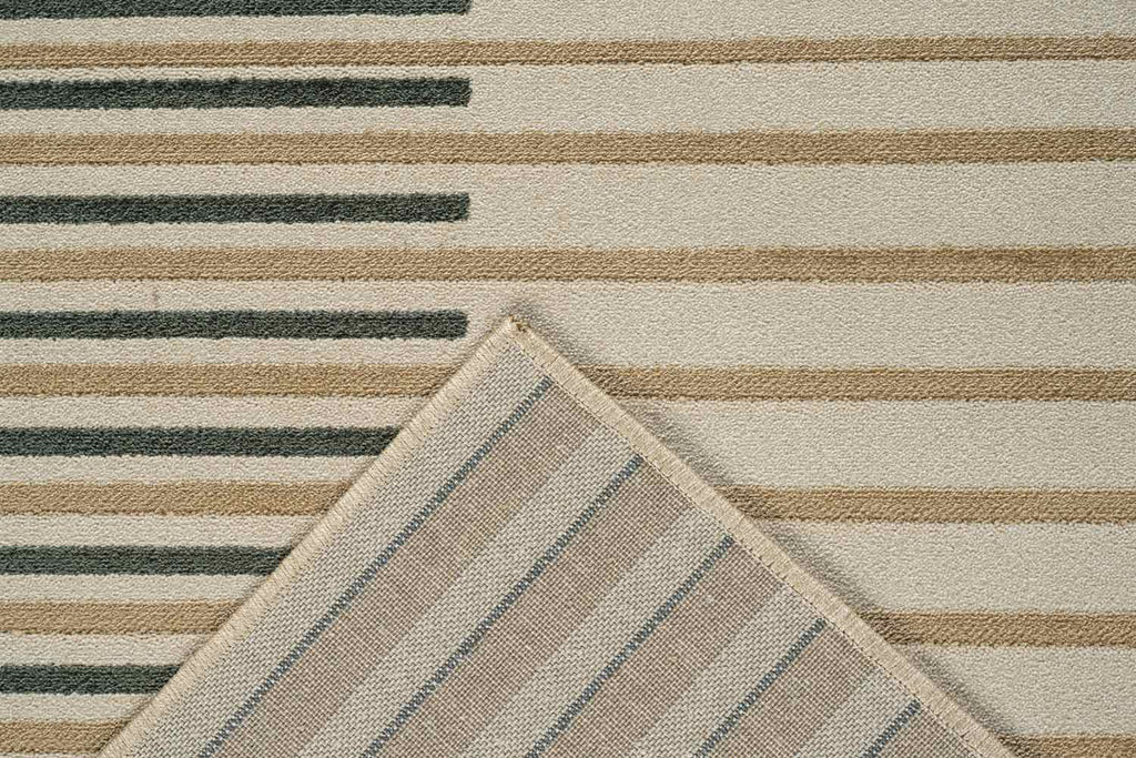 Paprika Fine Stripe Cream Rug