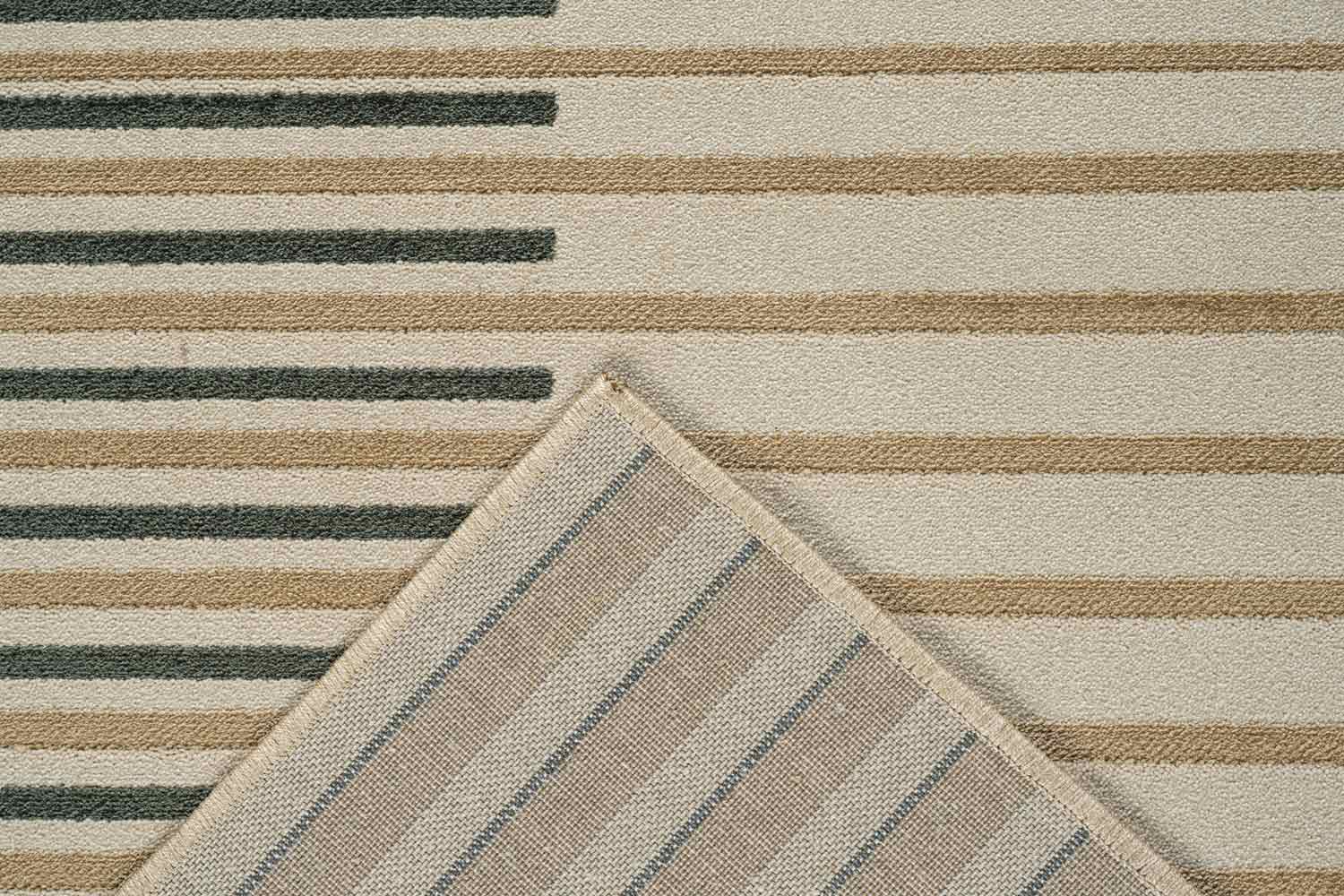 Paprika Fine Stripe Cream Rug