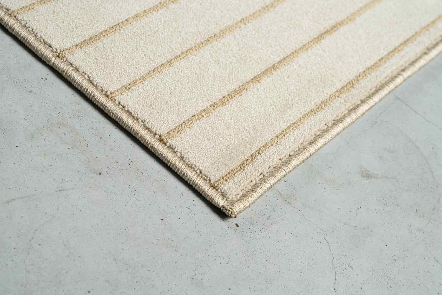 Paprika Fine Stripe Cream Rug