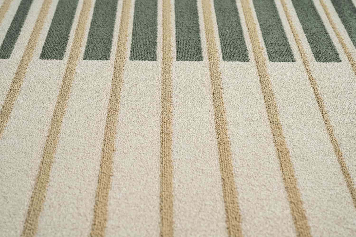 Paprika Fine Stripe Cream Rug