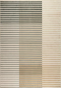 Paprika Fine Stripe Cream Rug