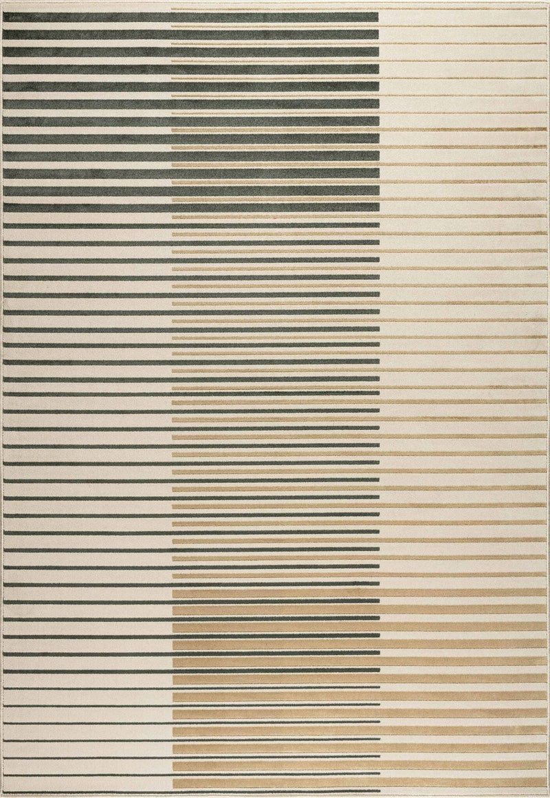Paprika Fine Stripe Cream Rug