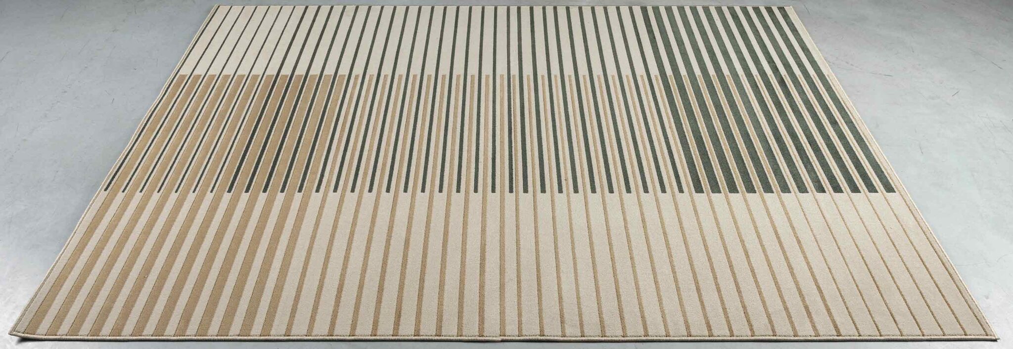 Paprika Fine Stripe Cream Rug
