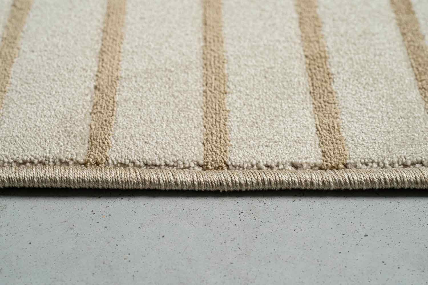 Paprika Fine Stripe Cream Rug
