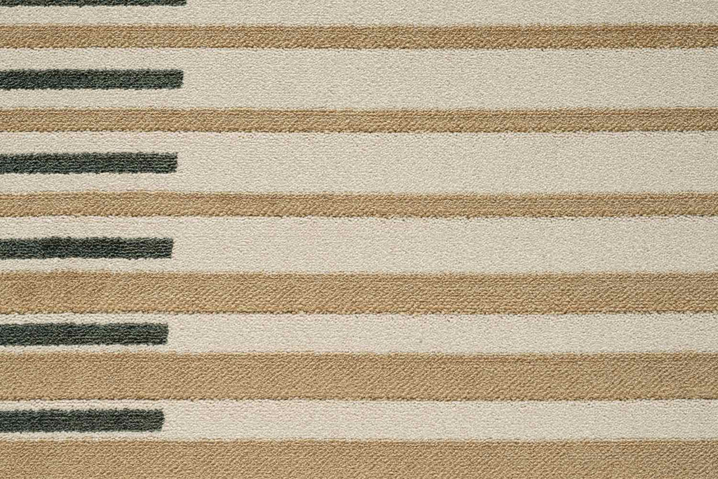 Paprika Fine Stripe Cream Rug