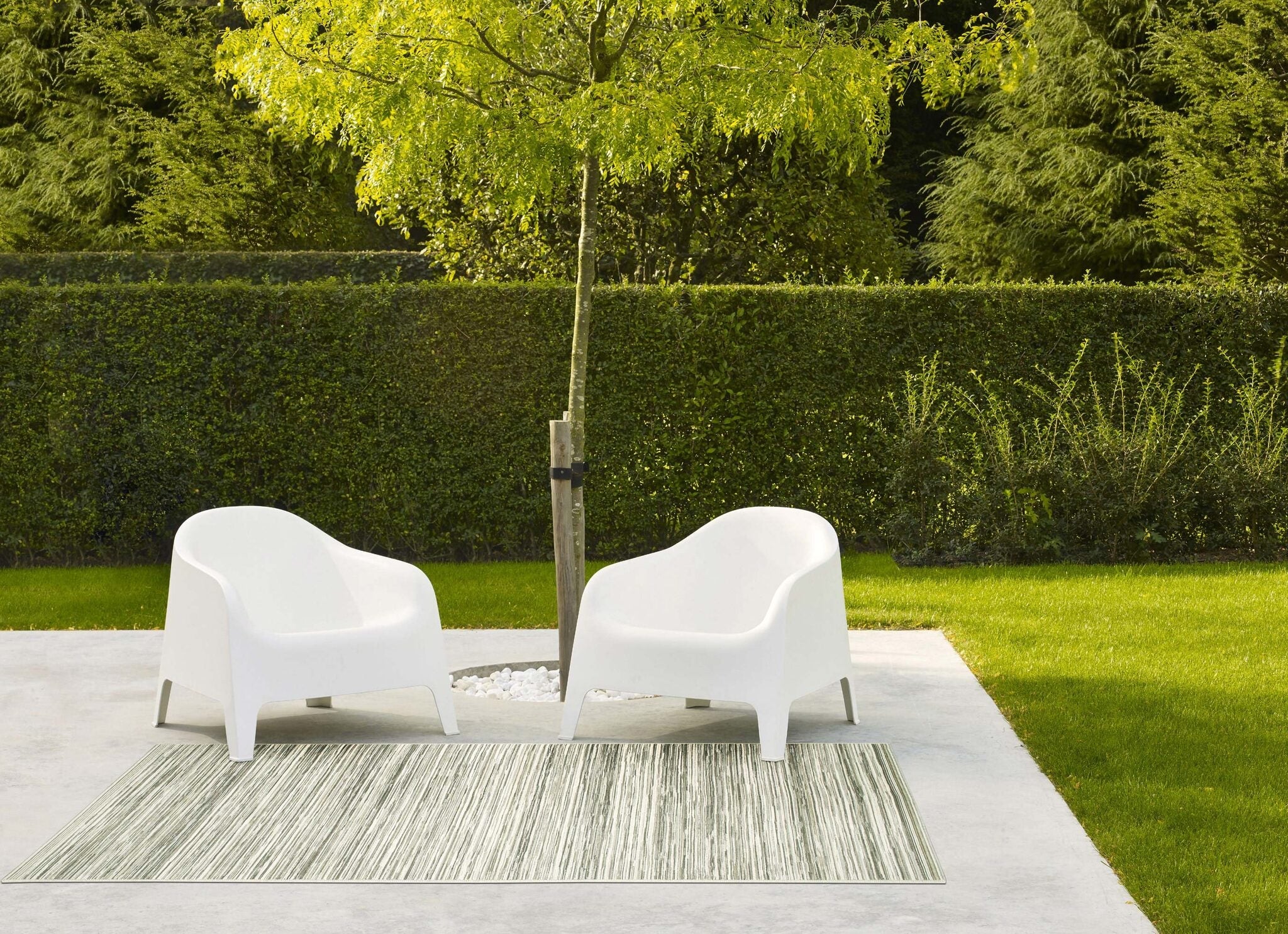 Brighton Marled Stripe Ivory Rug