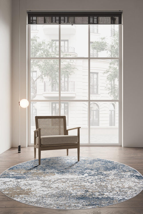 Canyon Eroded Plain Blue Rug