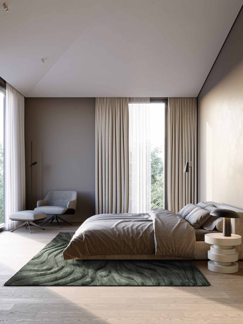 Cleo Topography Green Rug