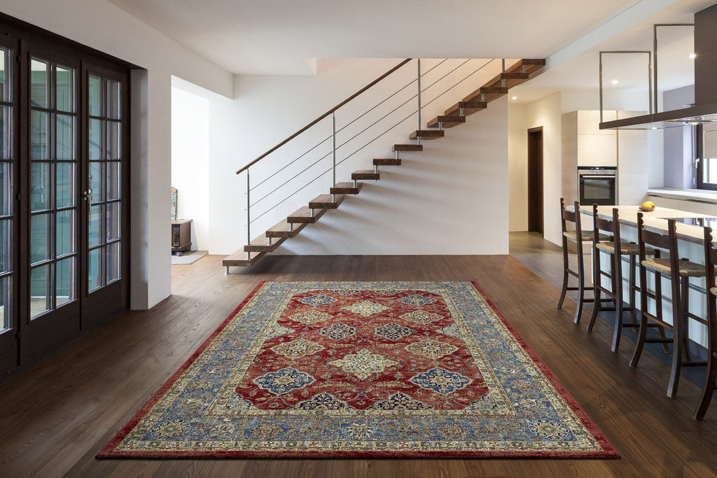 Da Vinci Bakhtiari Panel Red Rug