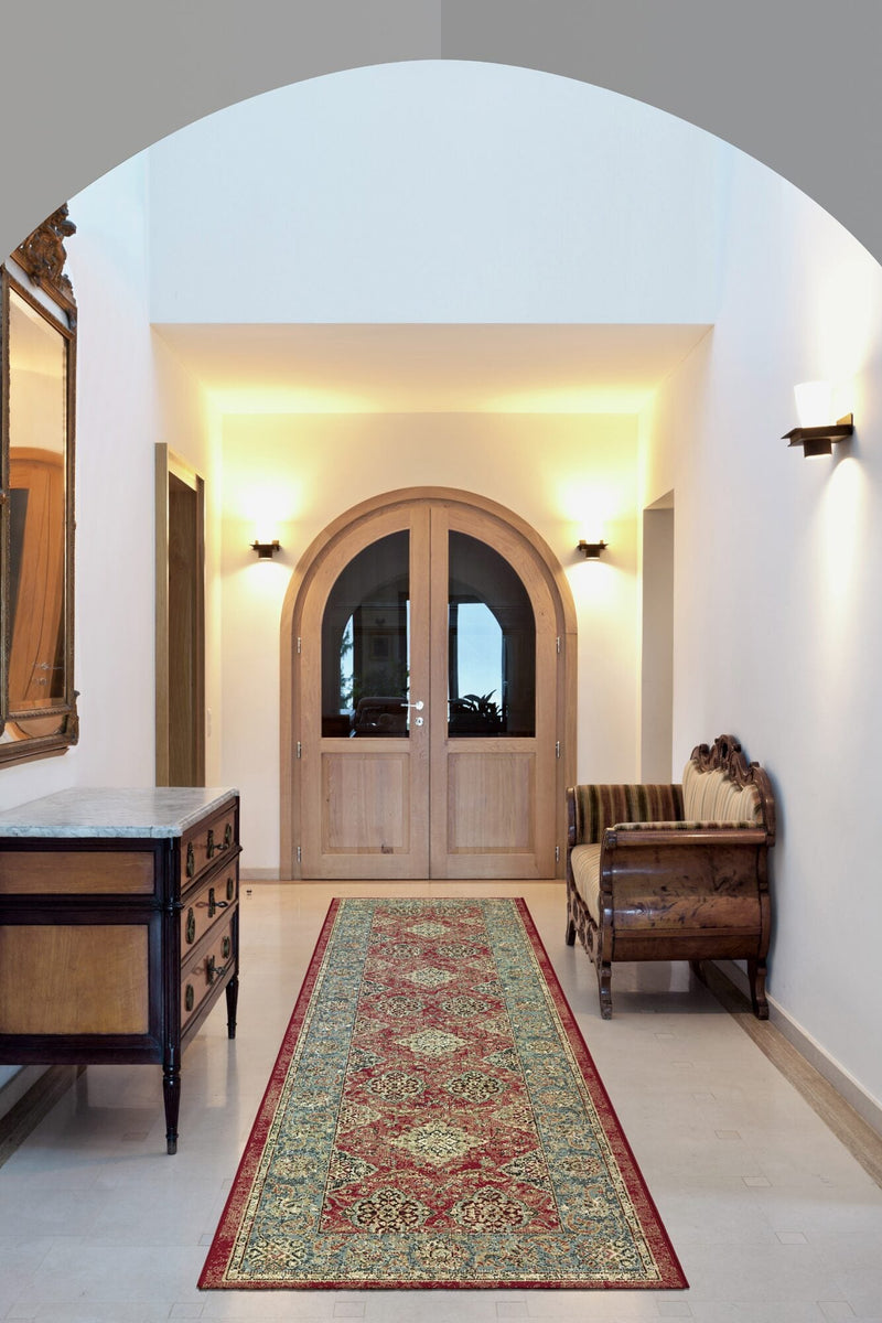 Da Vinci Bakhtiari Panel Red Rug