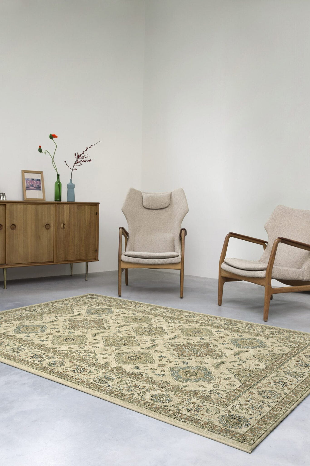 Da Vinci Bakhtiari Panel Cream Rug