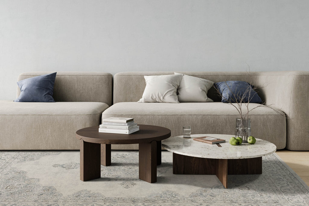 Da Vinci Faded Medallion Ivory Rug