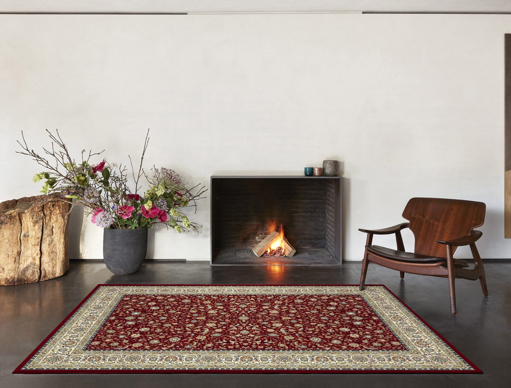 Da Vinci Classic Kashan Red Rug
