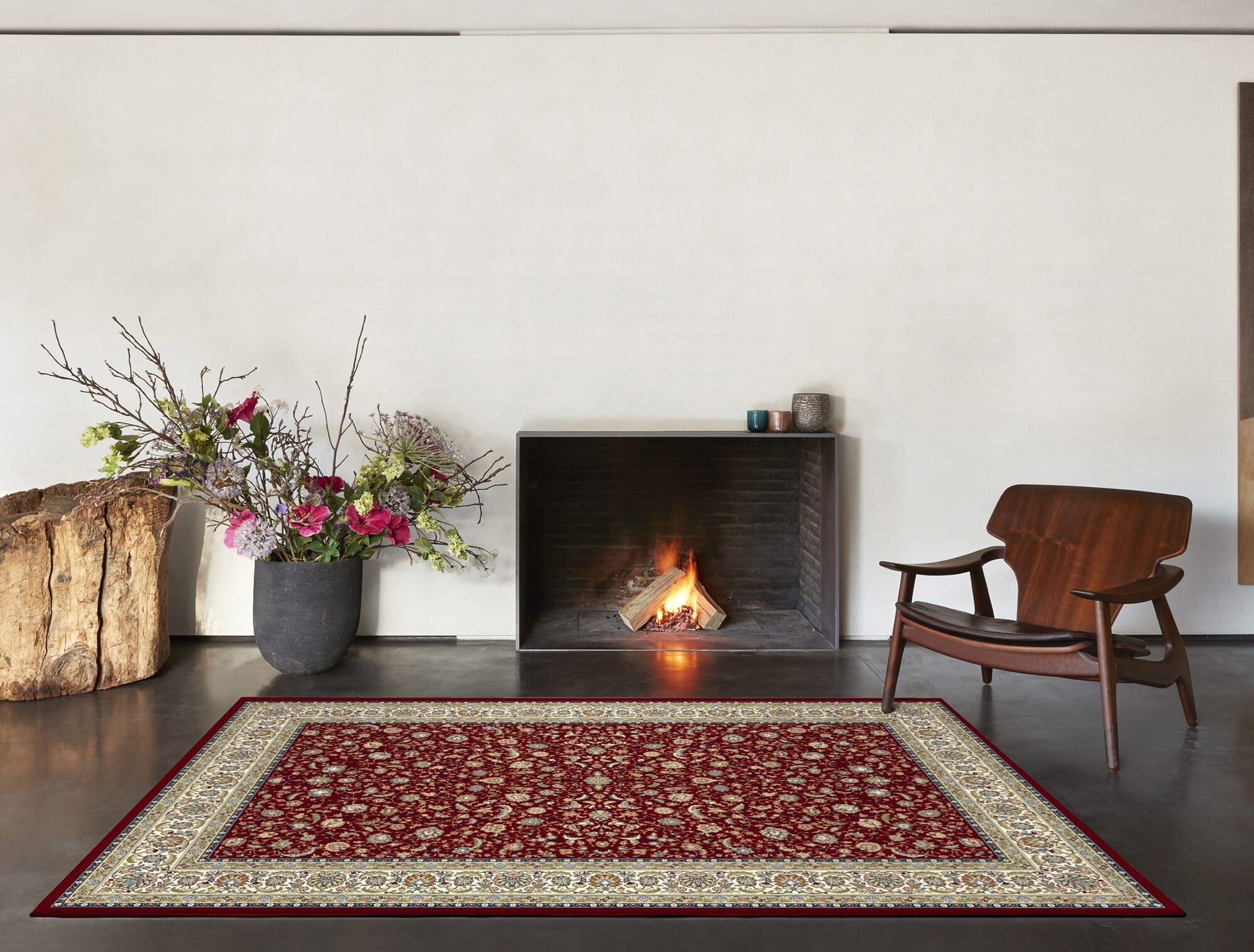Da Vinci Classic Kashan Red Rug