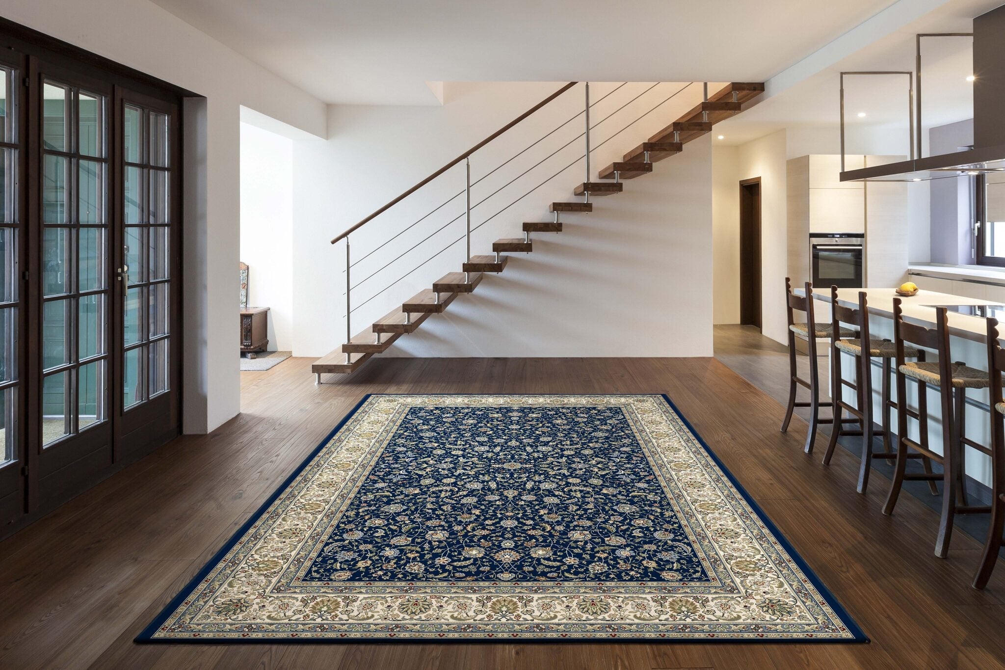 Da Vinci Classic Kashan Navy Rug