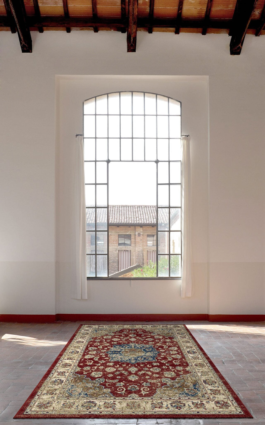 Da Vinci Kerman Medallion Red Rug