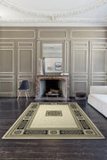 Da Vinci Aubusson Rosette Beige Rug