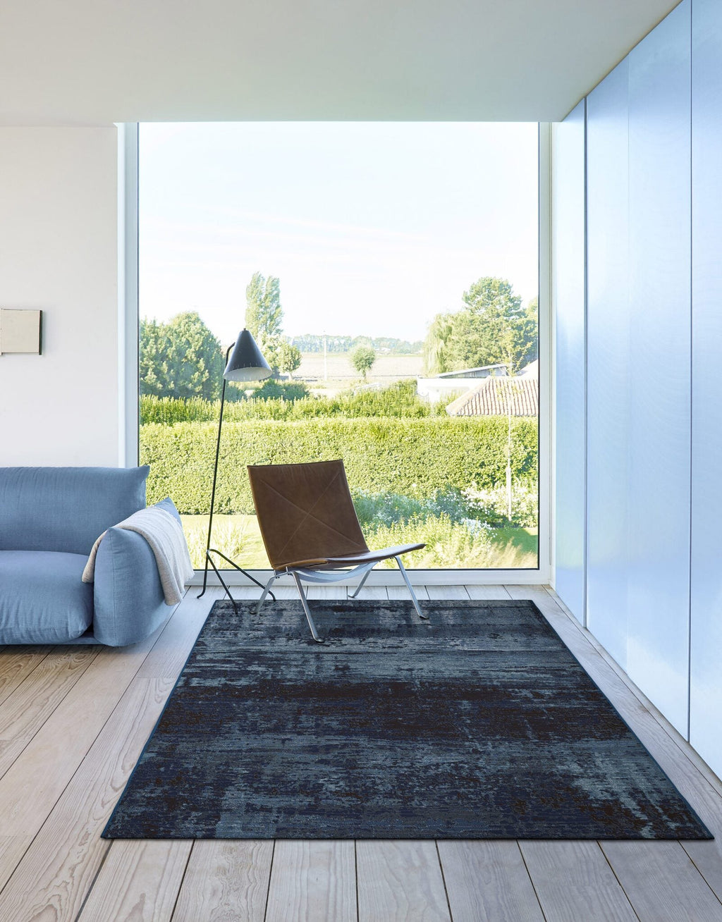 Galleria Weathered Stripe Blue Rug