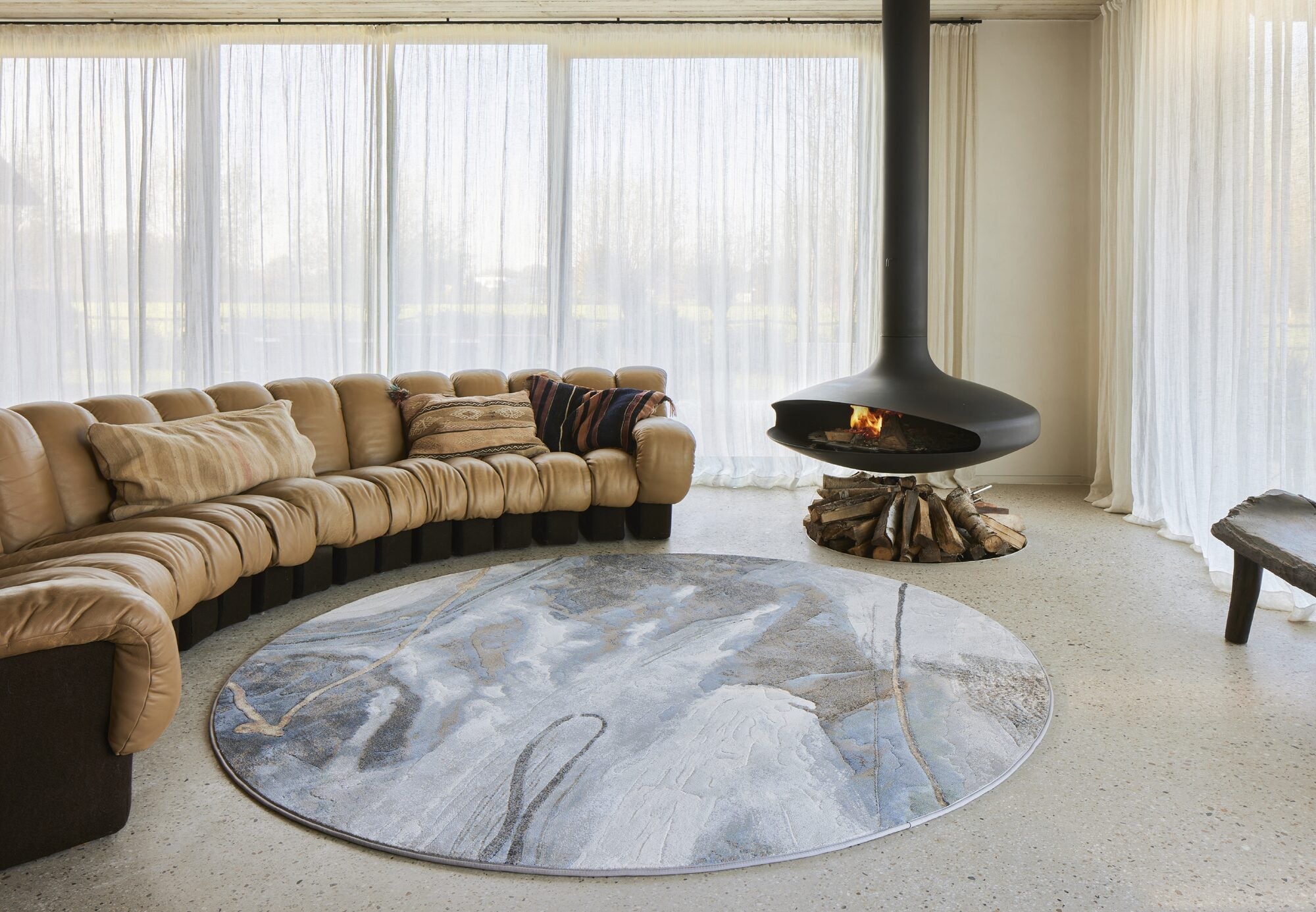 Galleria Liquid Marble Slate Rug