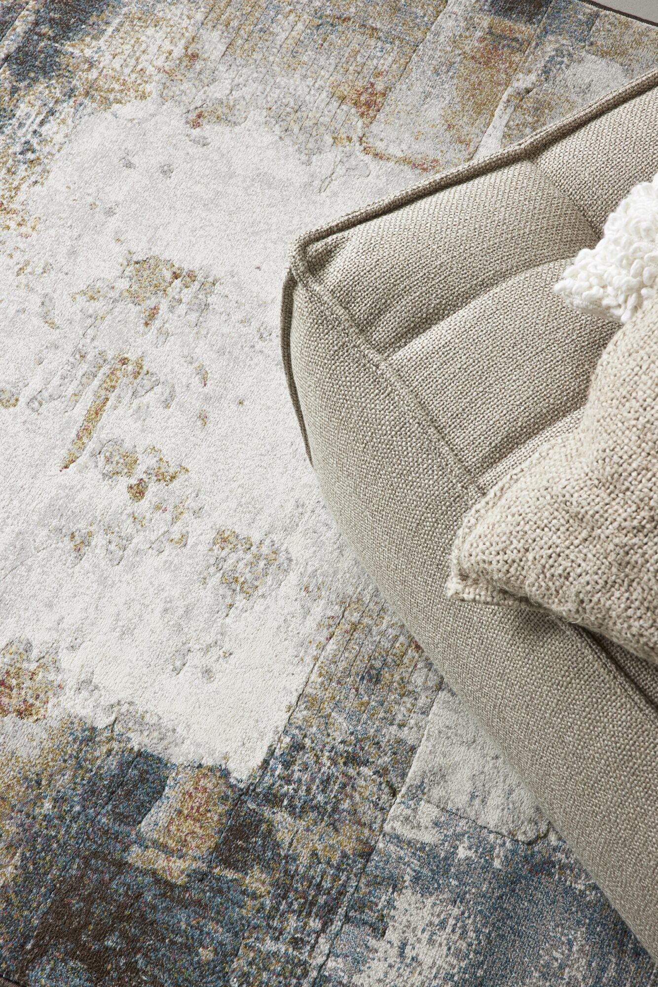Galleria Distressed Canvas Blue Rug