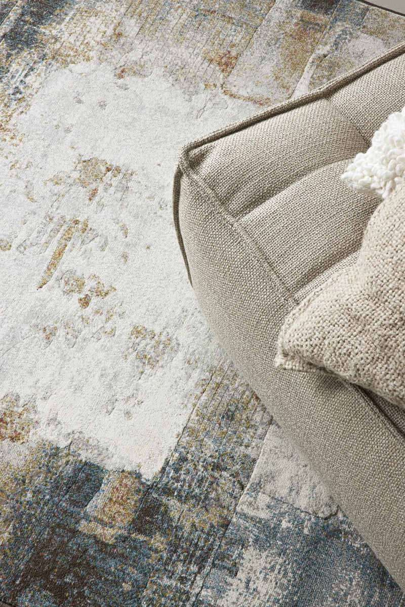 Galleria Distressed Canvas Blue Rug