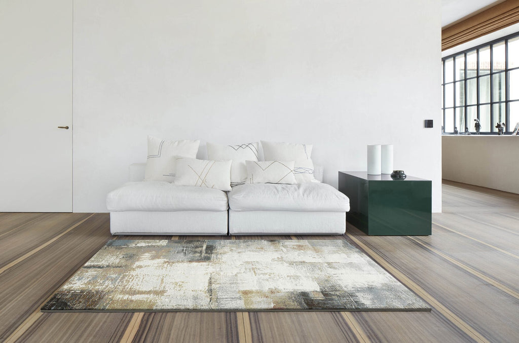 Galleria Distressed Canvas Blue Rug