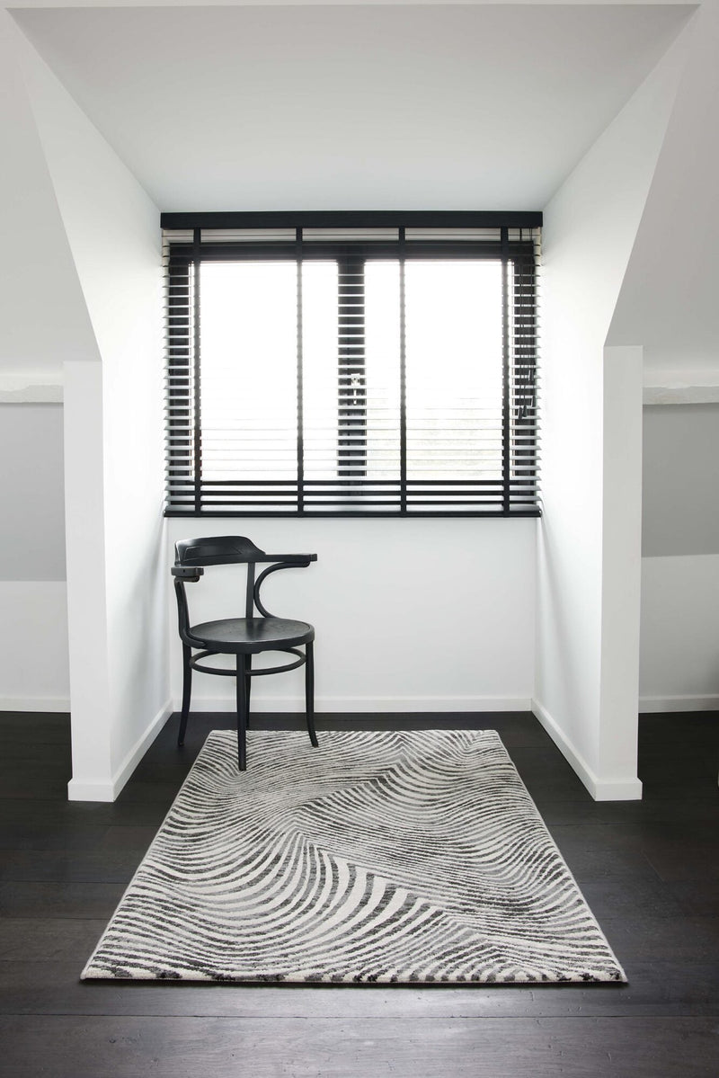 Galleria Carved Wave Grey Rug