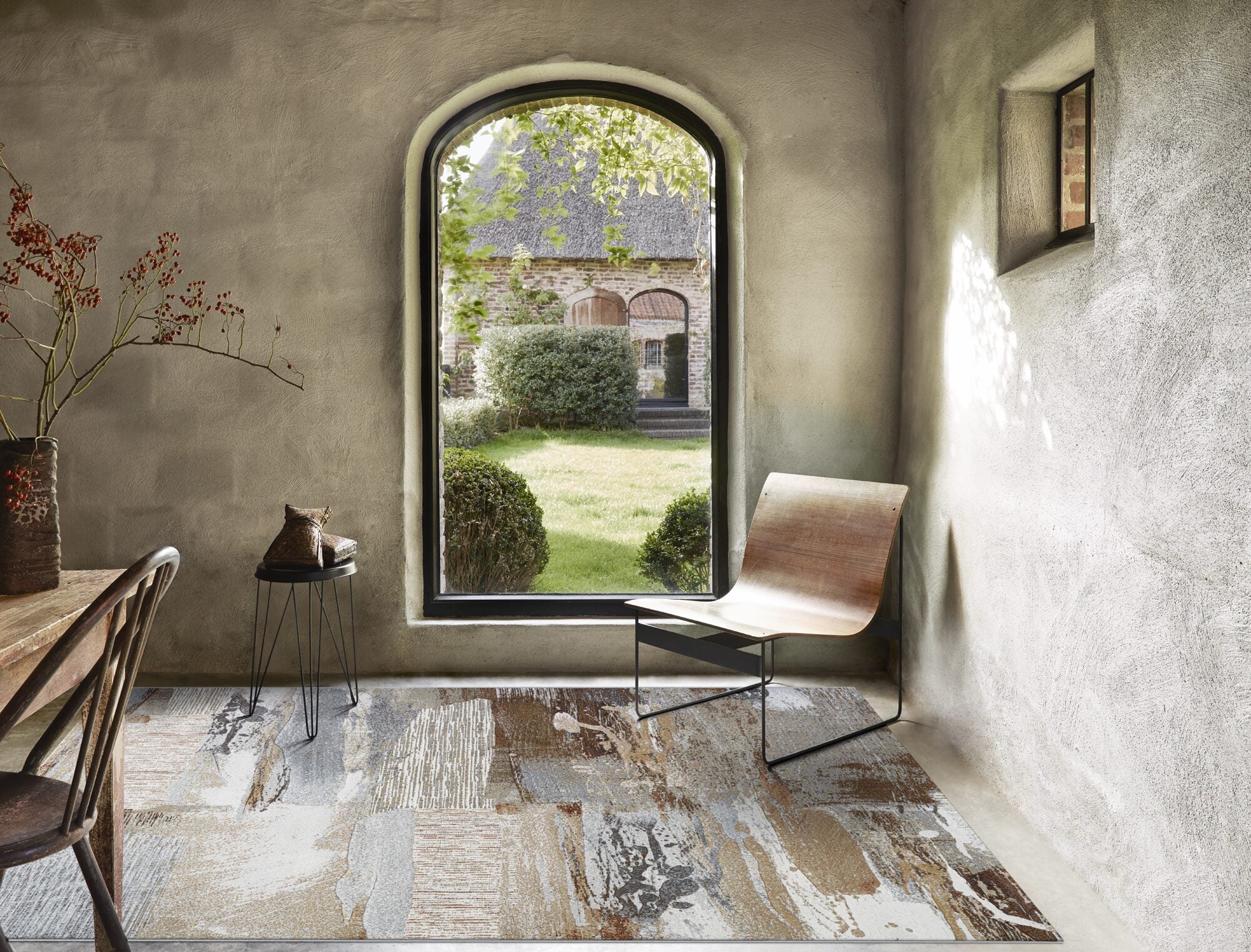 Galleria Plaster Abstract Terracotta Rug