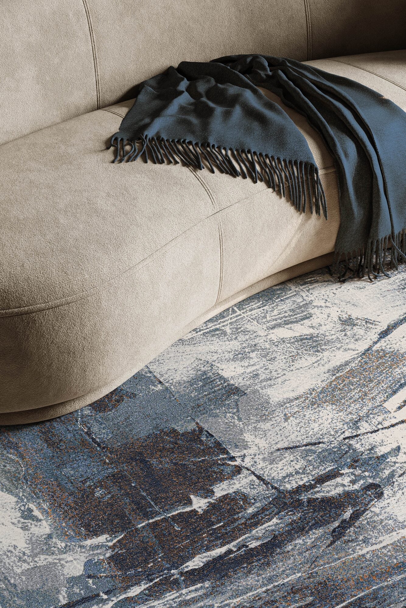 Galleria Palette Knife Grey Rug
