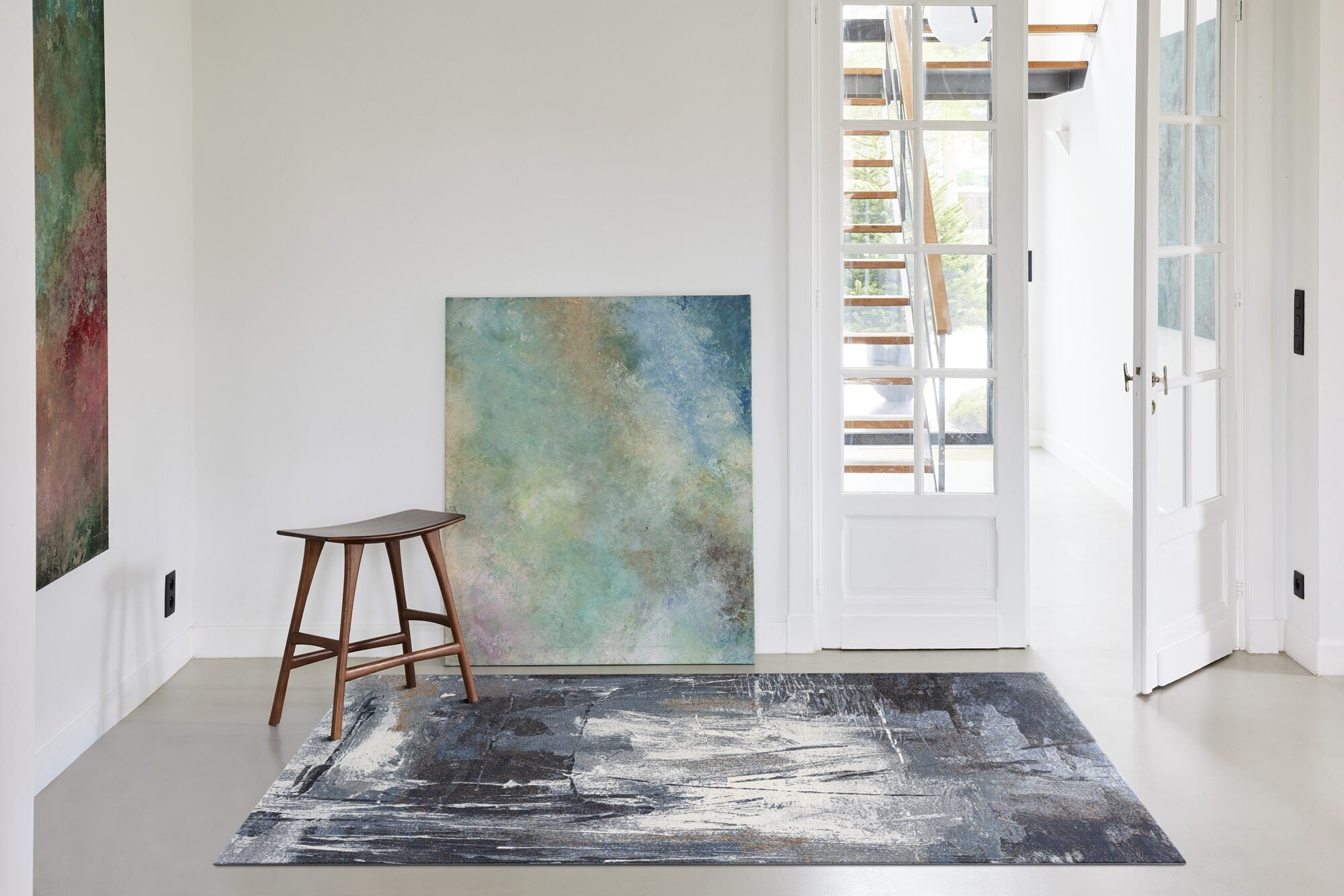 Galleria Palette Knife Grey Rug