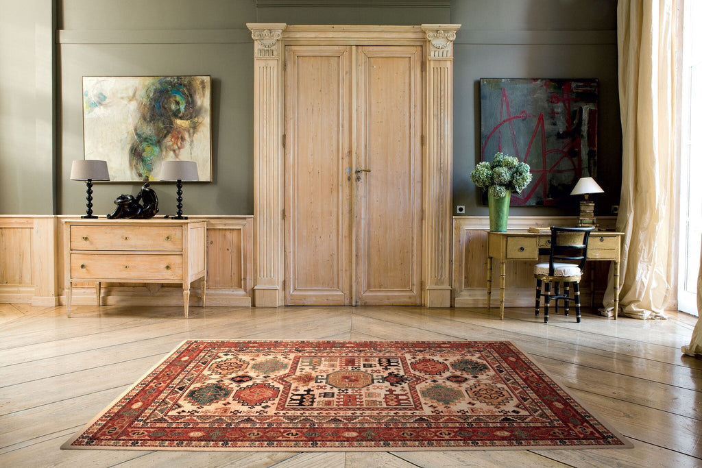 Kashqai Kazak Tribal Cream Rug