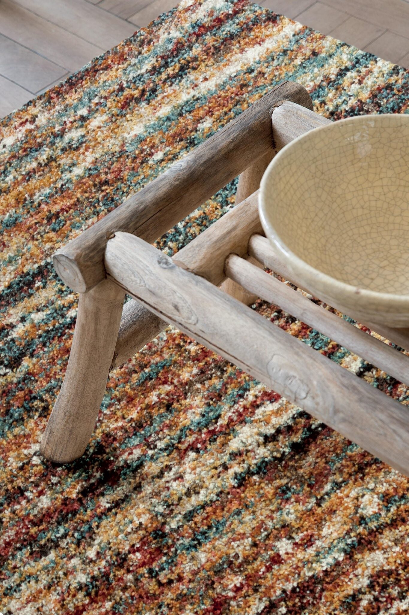 Mehari Heathered Plain Terracotta Rug