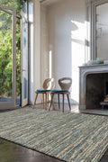 Mehari Heathered Plain Blue Rug