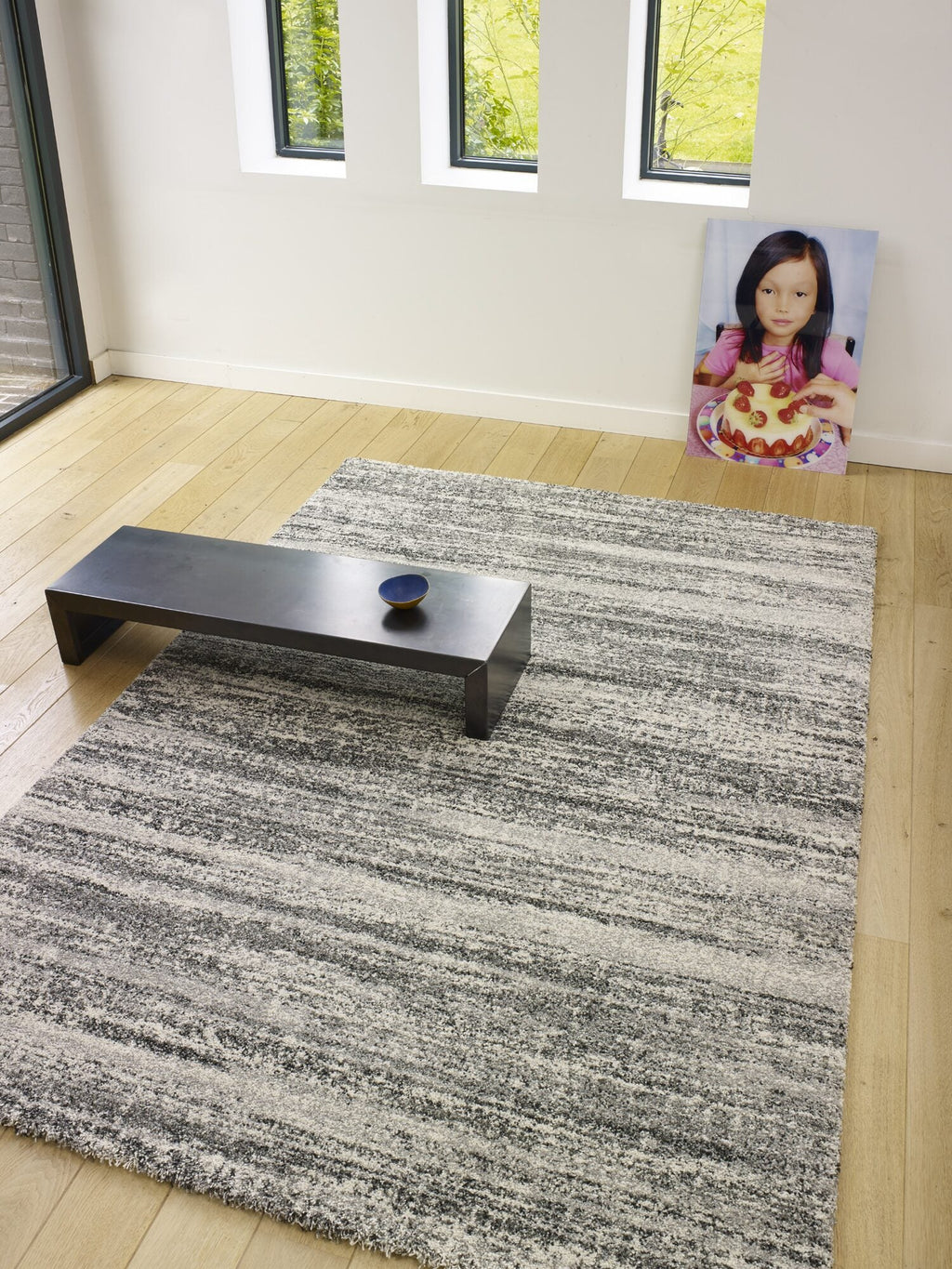 Mehari Horizon Stripe Grey Rug