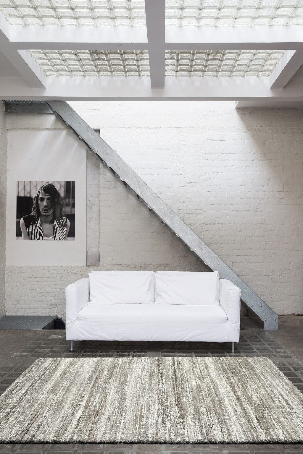 Mehari Horizon Stripe Beige Rug