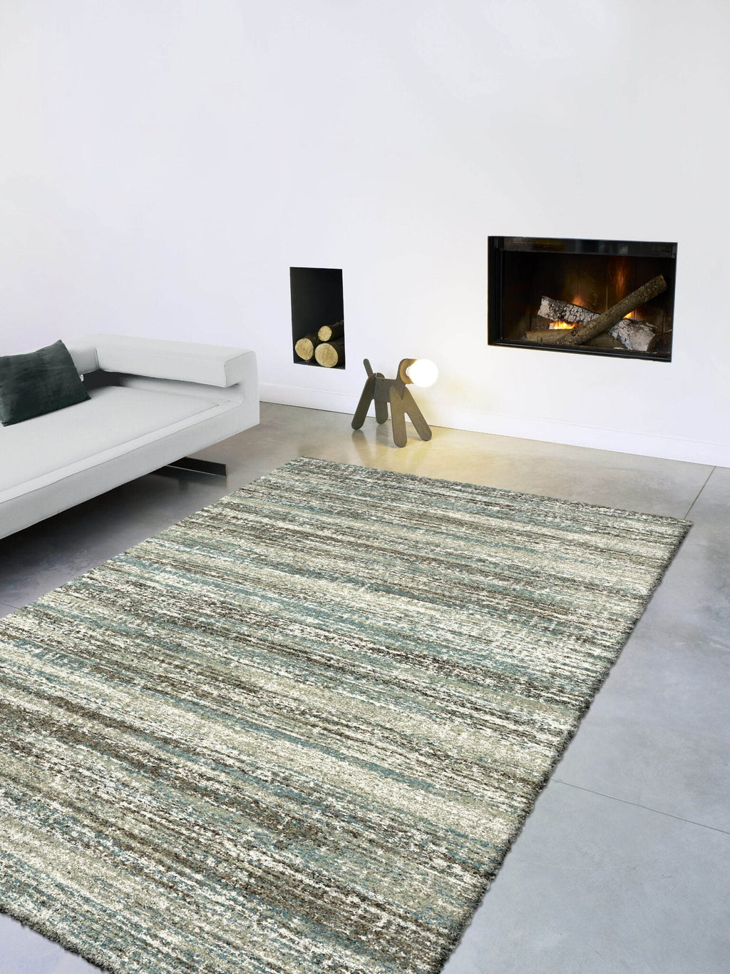 Mehari Horizon Stripe Teal Rug