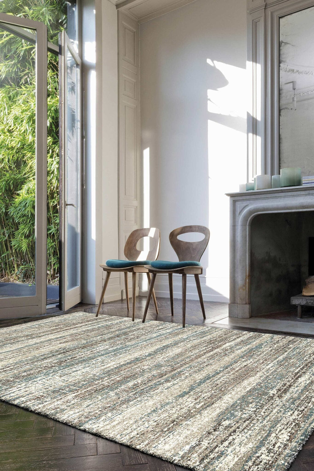 Mehari Horizon Stripe Teal Rug