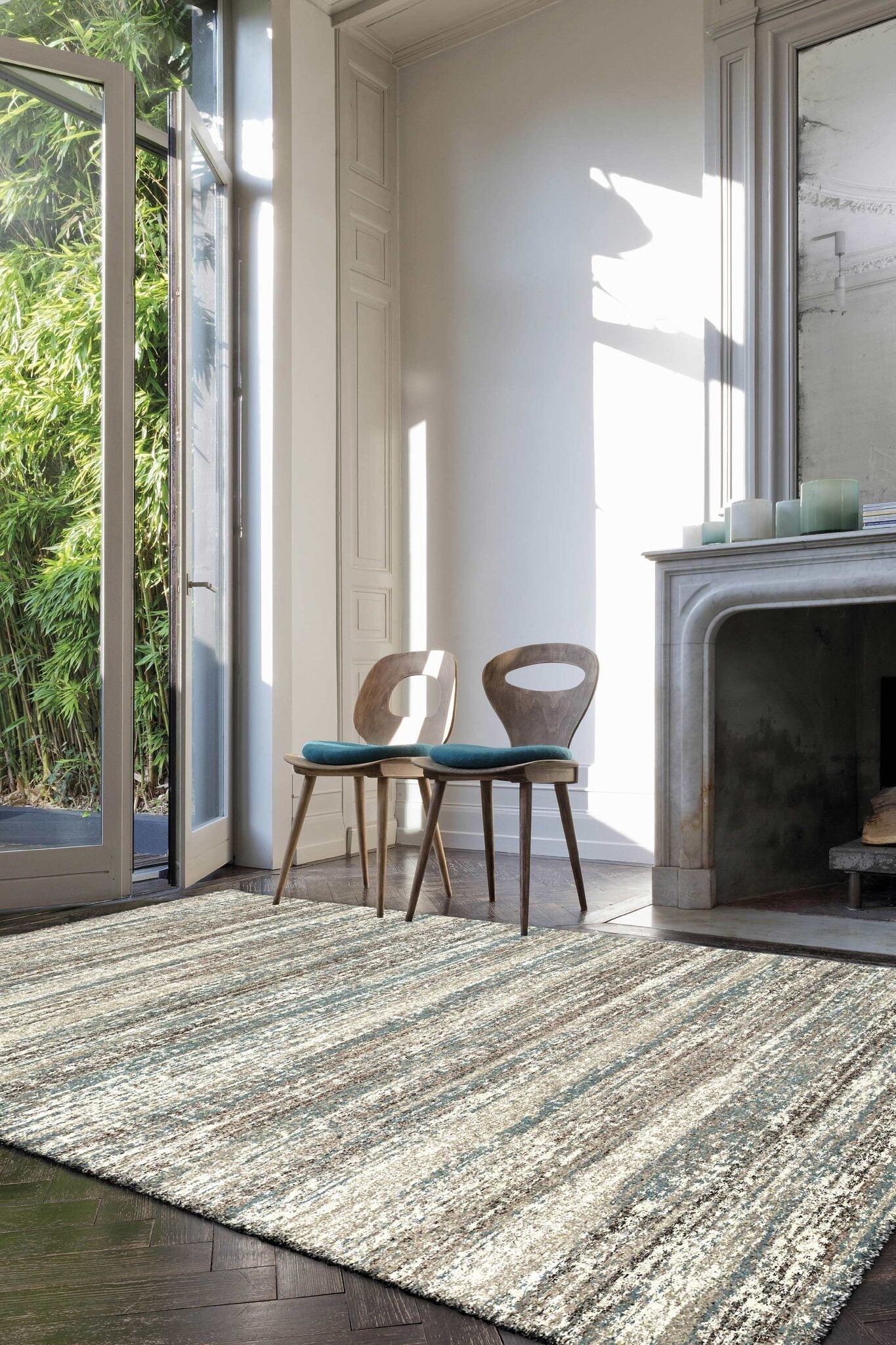 Mehari Horizon Stripe Teal Rug