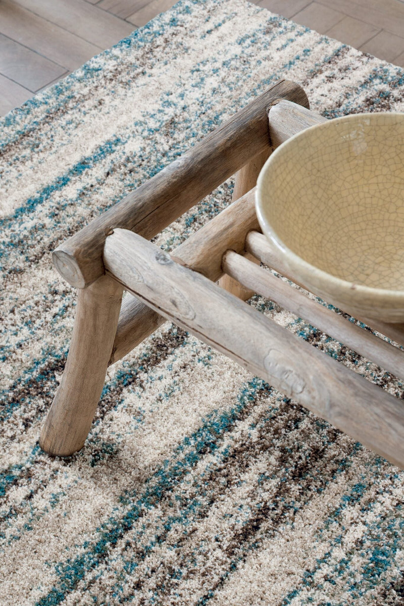 Mehari Horizon Stripe Teal Rug
