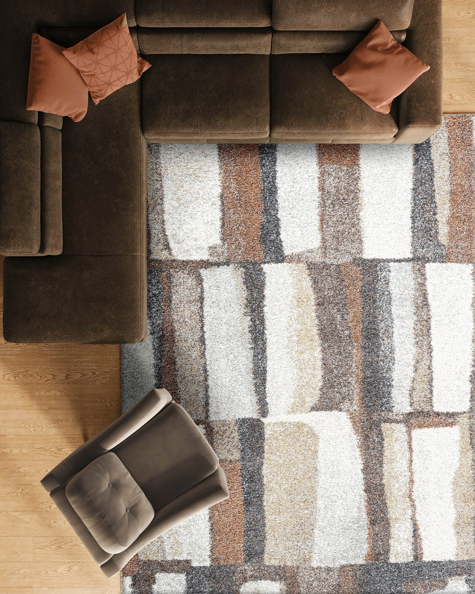 Mehari Stained Glass Rust Rug