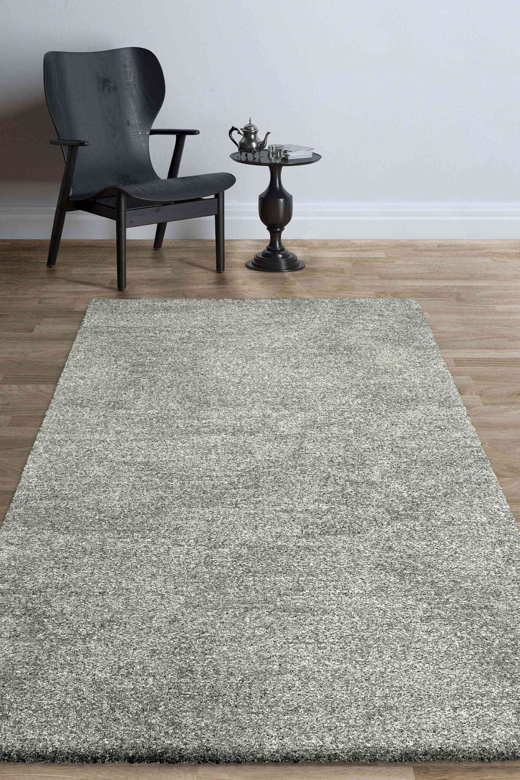 Mehari Mottled Plain Silver Rug