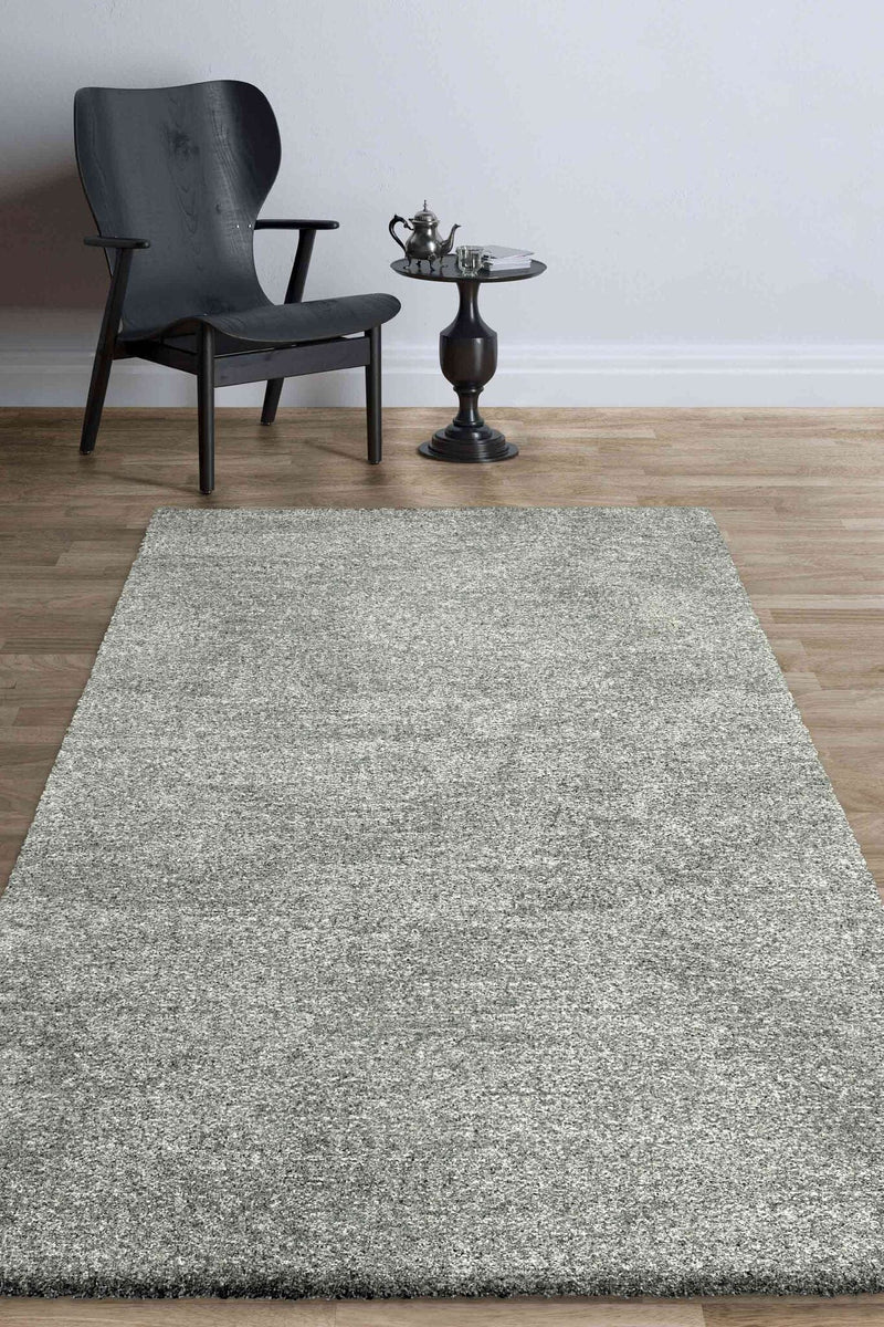 Mehari Mottled Plain Silver Rug