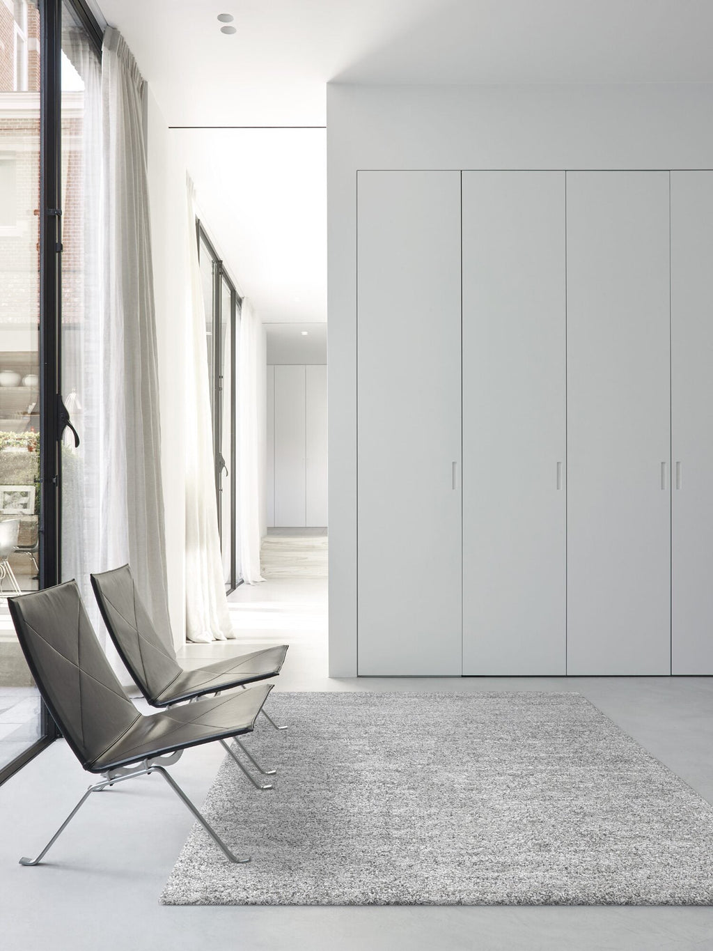 Mehari Mottled Plain Beige Rug