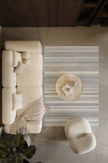 Oslo Hazy Stripe Cream Grey Beige Rug