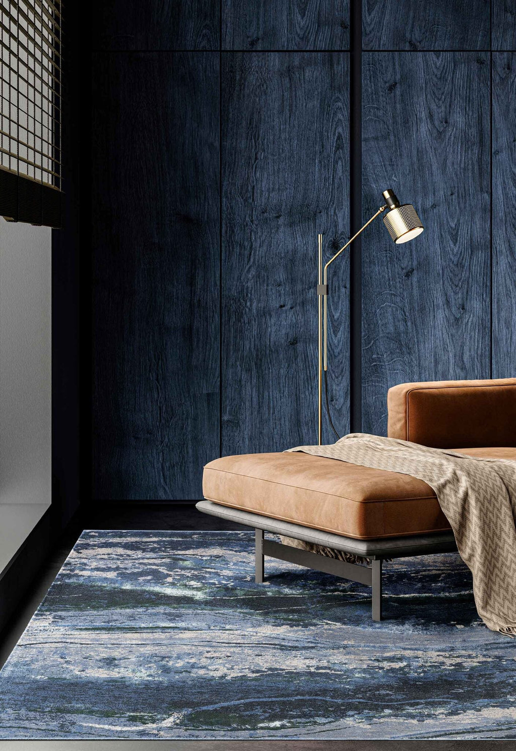 Quartz Agate Stripe Blue Rug