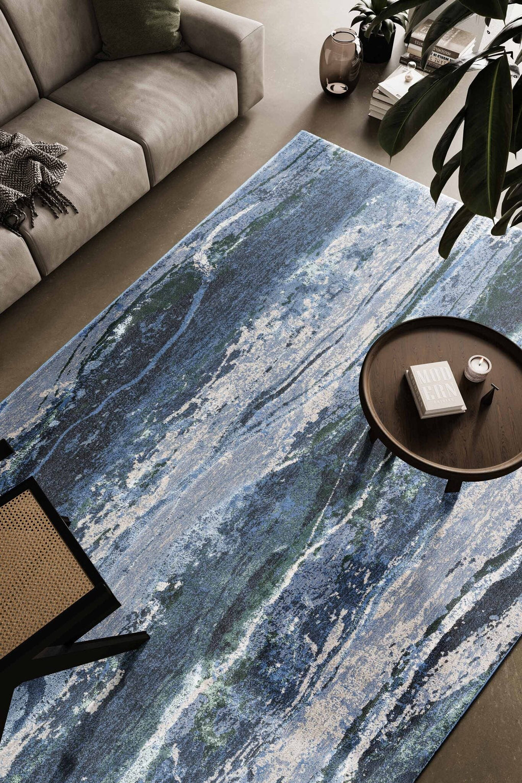 Quartz Agate Stripe Blue Rug