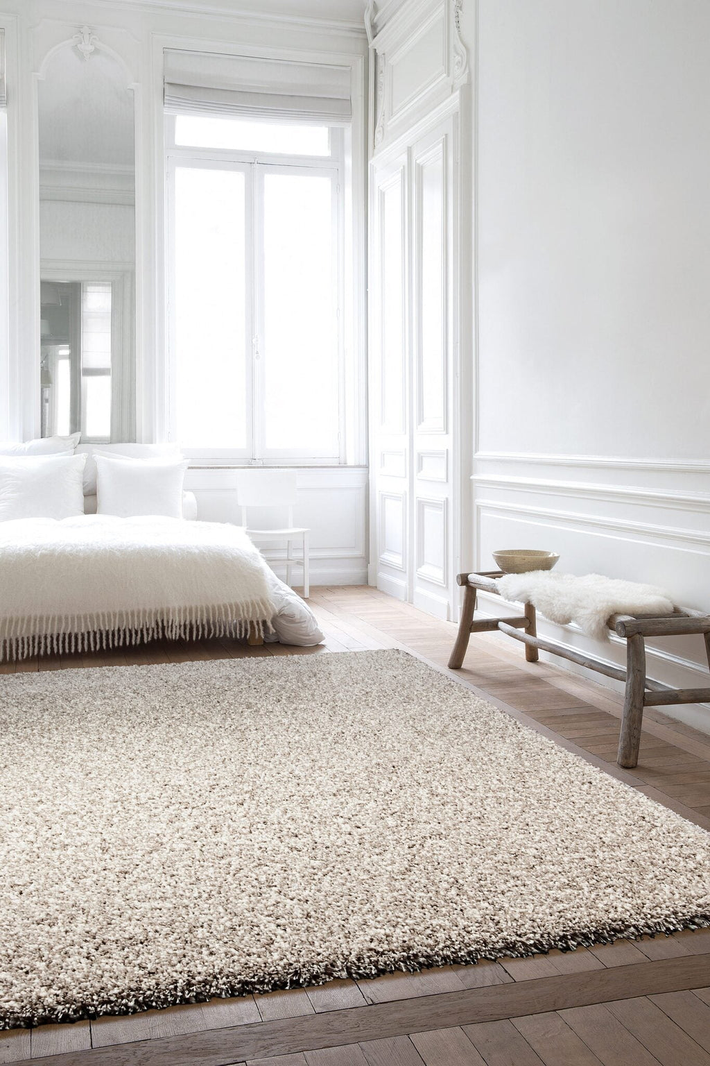 Twilight Shaggy Plain Grey Rug
